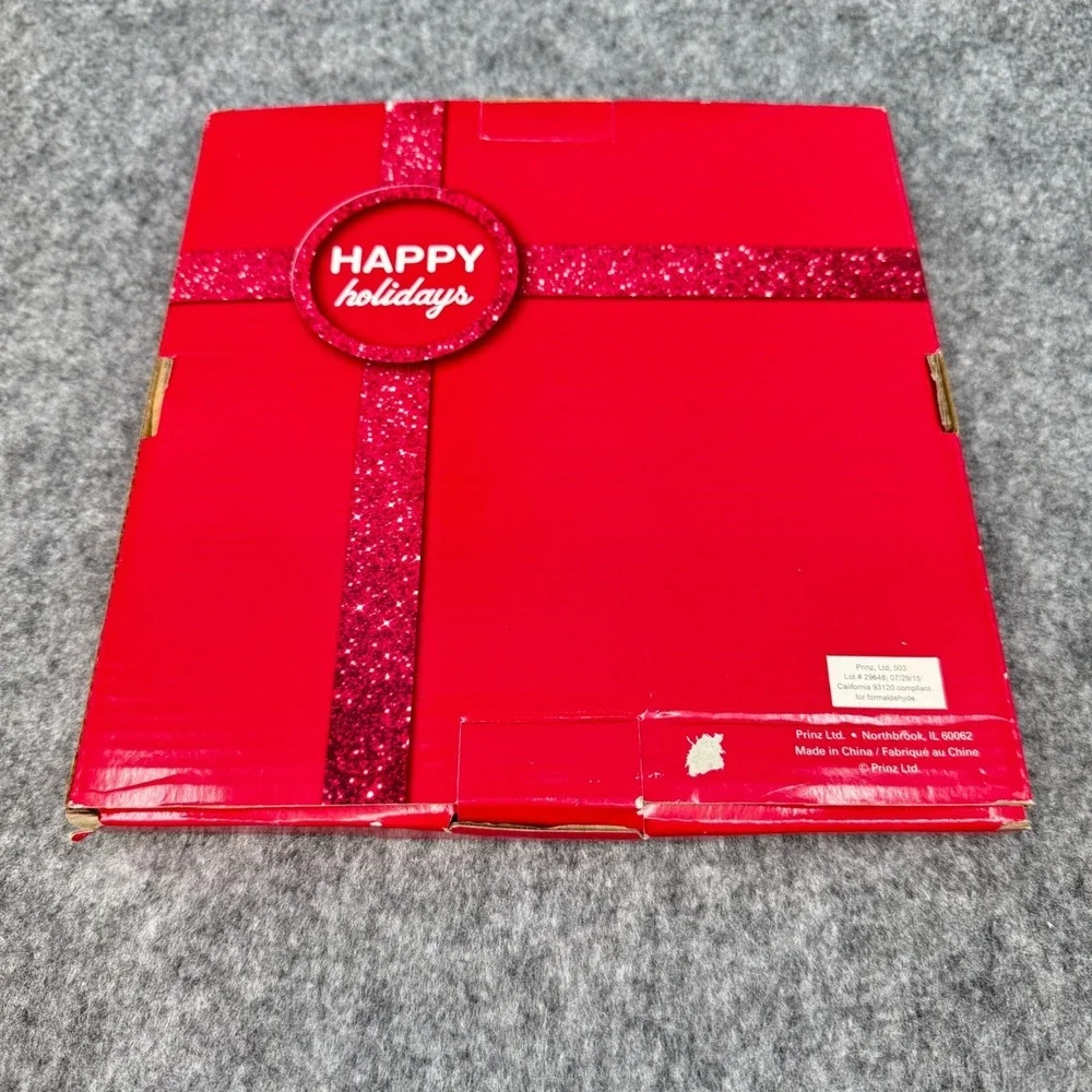 Family 4x6 Photo Frame With‎ Glitter Red Holiday Gift Box